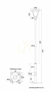 SU-MA MARS Mastleuchte MLS LB-H4400 W, dunkelgrau, LED 45 W, 438 cm small 3