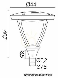 SU-MA MARS Mastleuchte MLS LB-H4400 W, dunkelgrau, LED 45 W, 438 cm small 4
