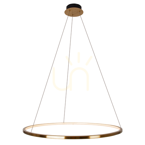 Prüfen Pendelleuchte Max Light QUEEN P0494 Ø70 cm gebürstetes Gold LED 23W