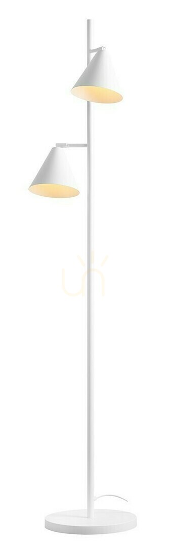 Prüfen Stehlampe Aldex Form 2 Weiß Metall 2-flammig 1108A_2 Stehlampe Aldex Form 2 Weiß Metall 2-flammig 1108A_2