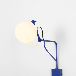 Aldex Soho Glass Wandleuchte mit kurzem Arm, Kobaltblau, 1105C25_M small 2