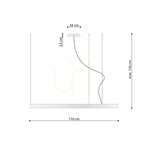 RIO 110 ockerfarbener LED-Kronleuchter 4000K small 7