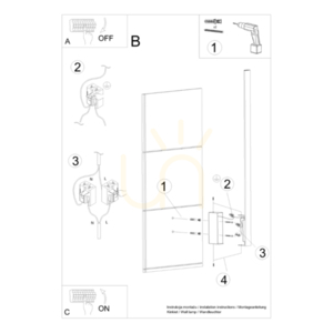 Lineare Wandleuchte LAHTI 50 beige LED 9W 1170lm 3000K CRI90 diffus THORO small 7
