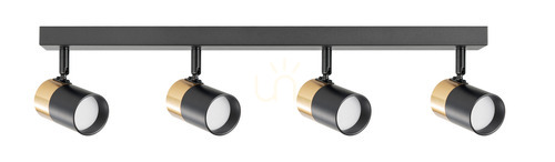Prüfen Zuma Line FORI OB-2204BD-4-BK GU10 schwarz