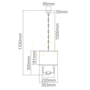 Pendelleuchte Casa Cromo S Weiß Creme Chrom 3-flammig E14 Open Design Highlights small 2