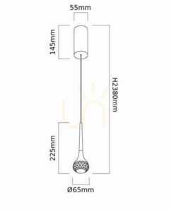Pendelleuchte Crima Chrom Transparent LED 3000K 6W Open Design Highlights small 5