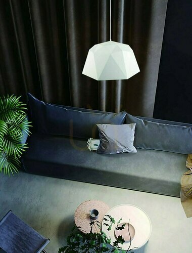 Prüfen Pendelleuchte Iseo Bianco S Weiß Sand Kunststoff E27 Open Design Highlights