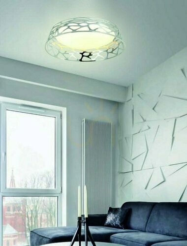 Prüfen Plafond Forina Weiß Chrom LED 48W 760 mm Open Design Highlights