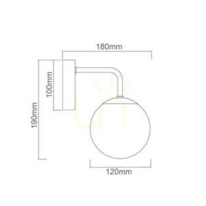 Wandleuchte Bao Weiß Chrom IP44 G9 Metall Glas Open Design Highlights small 2