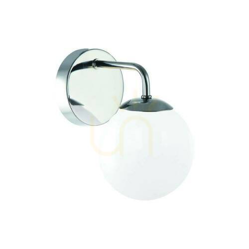 Prüfen Wandleuchte Bao Weiß Chrom IP44 G9 Metall Glas Open Design Highlights