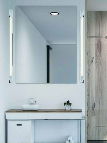 Prüfen Wandleuchte Primo 900 IP44 Weiß Opal Chrom 3000K T8 Open Design Highlights