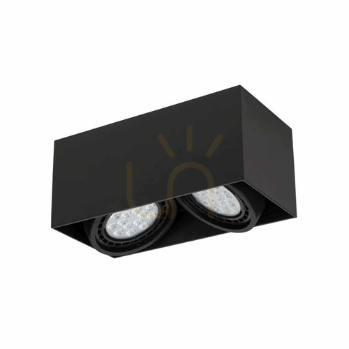 Prüfen Deckenleuchte Open Design Highlights Cardi II Schwarz ES111 2-flammig Aluminium IP20