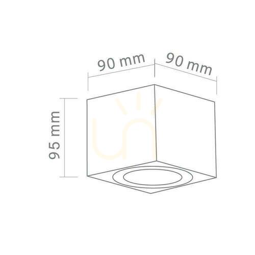 Prüfen Deckenleuchte Lago Weiß IP44 GU10 Aluminium matt von Open Design Highlights