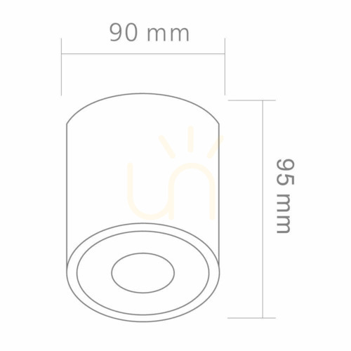 Prüfen Deckenleuchte Rullo Nero Open Design Highlights GU10 Schwarz Matt 90 mm Aluminium