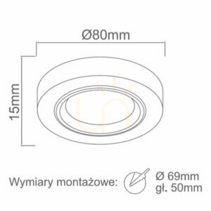 Einbauleuchte Open Design Highlights Acido Chrom GU10 80 mm Aluminium IP20 small 1