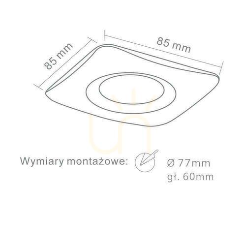 Prüfen Einbauleuchte Bello Chrom GU10 85 mm Aluminium Open Design Highlights