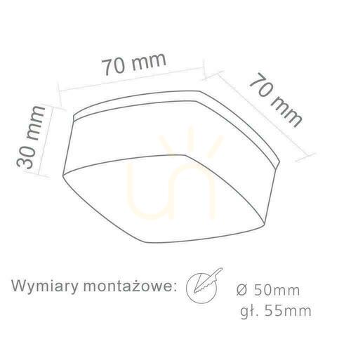 Prüfen Einbauleuchte Caps von Open Design Highlights, mattweiß, LED 5W 3000K, 70 mm