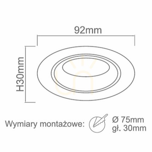 Prüfen Einbauleuchte Open Design Highlights Foro Weiß 92 mm GU10 Aluminium IP20