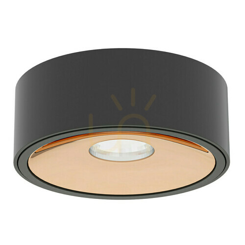 Prüfen Einbauleuchte Neo Nero Slim KG Ufo Gold GU10 Mattschwarz 117 mm Open Design Highlights