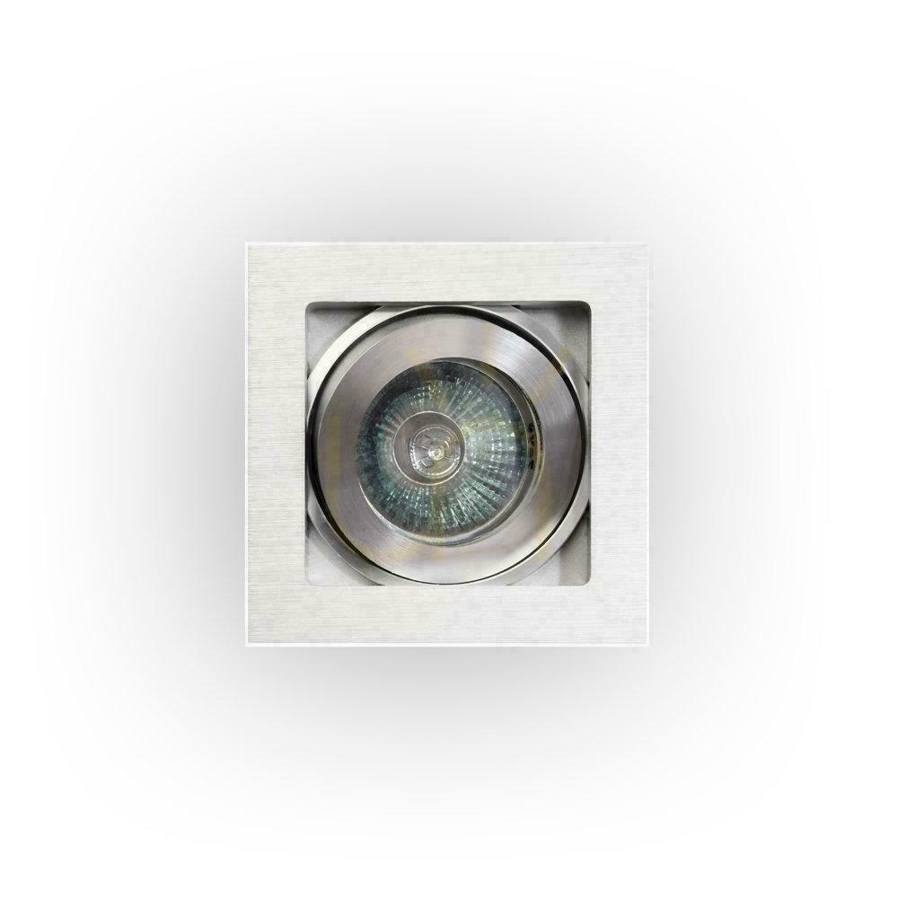 Einbauleuchte GU10 8W 90 mm gebürstetes Aluminium Open Design Highlights Robo I
