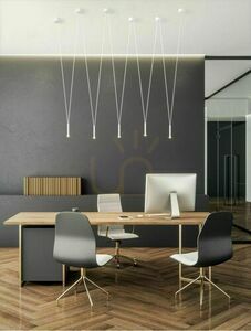 Pendelleuchte Open Design Highlights Viva V Bianco Weiß 5-flammig Aluminium G9 small 1