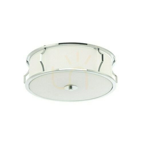 Prüfen Plafond Pirelo 3-flammig E14 40 cm Weiß Creme Chrom Open Design Highlights