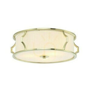 Plafond Pirelo 3xE14 Ø400 mm Weiß-Creme Satin-Gold Metall Glas Stoff Open Design Highlights small 2