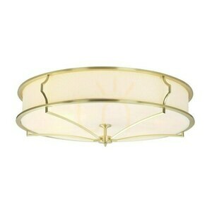 Plafond Stesso 6-flammig Weiß-Creme Satin-Gold E27 Open Design Highlights small 1
