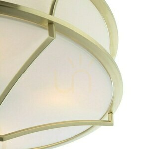 Plafond Stesso 6-flammig Weiß-Creme Satin-Gold E27 Open Design Highlights small 2