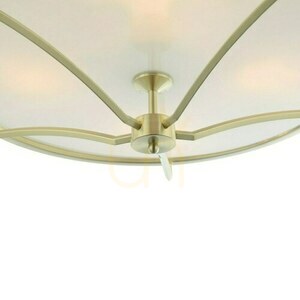 Plafond Stesso 6-flammig Weiß-Creme Satin-Gold E27 Open Design Highlights small 3