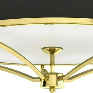 Plafond Stesso 6x E27 Weiß Schwarz Gold Metall Glas Stoff 789 mm Open Design Highlights small 3