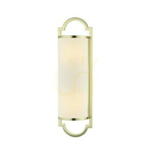 Wandleuchte Libero Open Design Highlights 2-flammig Weiß-Creme Satin-Gold E14 Metall Stoff small 2
