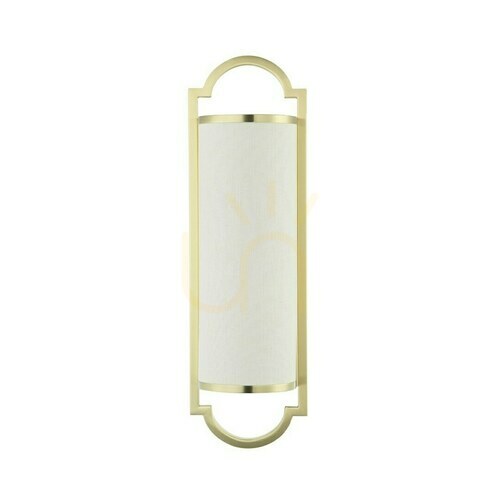Prüfen Wandleuchte Libero Open Design Highlights 2-flammig Weiß-Creme Satin-Gold E14 Metall Stoff