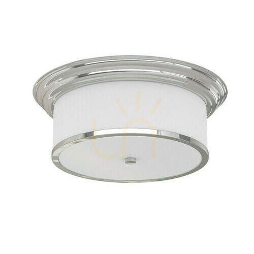 Prüfen Plafond Famburo 3-flammig Weiß Creme Chrom E14 39 cm Open Design Highlights