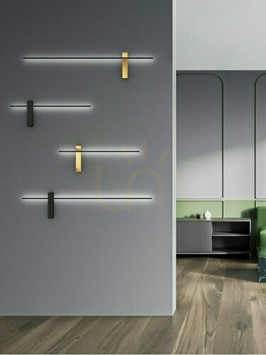 Prüfen Wandleuchte Open Design Highlights Bene Schwarz 1000mm LED 3000K Aluminium IP20