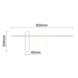 Wandleuchte Open Design Highlights Bene Schwarz Aluminium LED 3000K 7W 62cm small 5