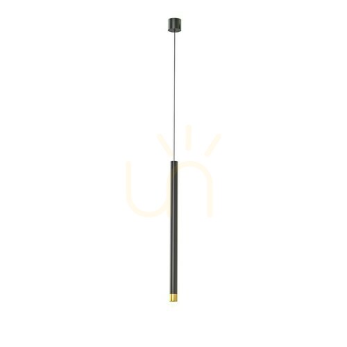 Prüfen Pendelleuchte Open Design Highlights Q Nero Gold 28 mm G9 Schwarz Aluminium Metall