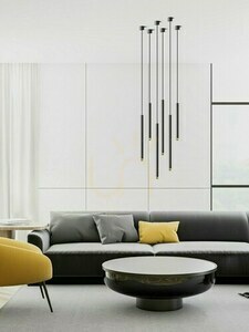 Pendelleuchte Open Design Highlights Q Nero/Rose Gold 50 schwarz/aluminium G9 small 2