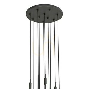 Pendelleuchte Open Design Highlights Ero 40 Weißer Opal Schwarz G9 10-flammig small 3
