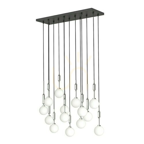 Prüfen Pendelleuchte Ero XIV Cromo 80x25 cm Chrom/Opalweiß Open Design Highlights