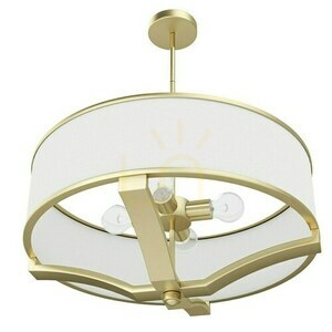 Pendelleuchte Open Design Highlights Gerdo 4-flammig Weiß-Creme Satin-Gold E27 600 mm small 5