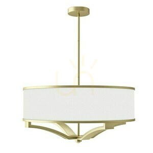 Pendelleuchte Open Design Highlights Gerdo 4-flammig Weiß-Creme Satin-Gold E27 600 mm small 0