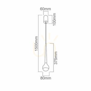 Pendelleuchte Cappi Chrom transparent LED 5W 3000K Open Design Highlights small 2