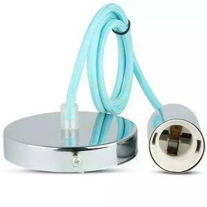 V-TAC Pendelleuchte Chrom Metall Hellblau Draht VT-7338-LB 5 Jahre Garantie small 1