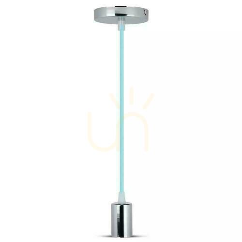 Prüfen V-TAC Pendelleuchte Chrom Metall Hellblau Draht VT-7338-LB 5 Jahre Garantie