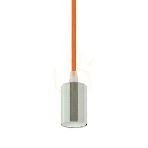 Prüfen V-TAC Pendelleuchte Chrom Metall Orange Draht VT-7338-O 5 Jahre Garantie