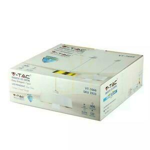 LED-Pendelleuchte V-TAC 7W (Acryl) Weiß 340x190mm VT-7666-WH 4000K 400lm 3 Jahre Garantie small 2