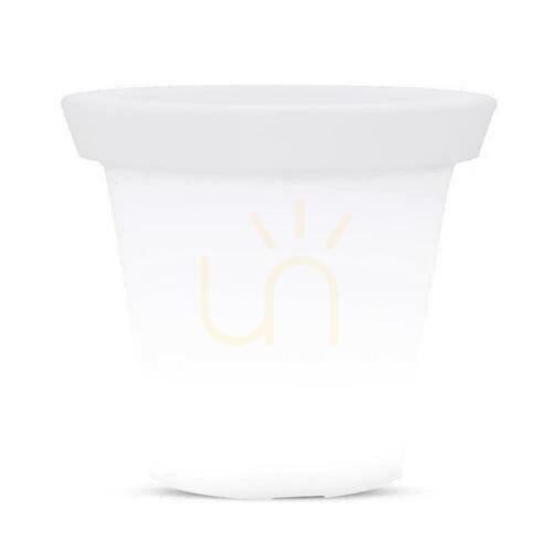 Prüfen V-TAC LED Garten Leuchte Container Topf 36cm Aufladen Fernbedienung VT-7808 RGBW 54lm.