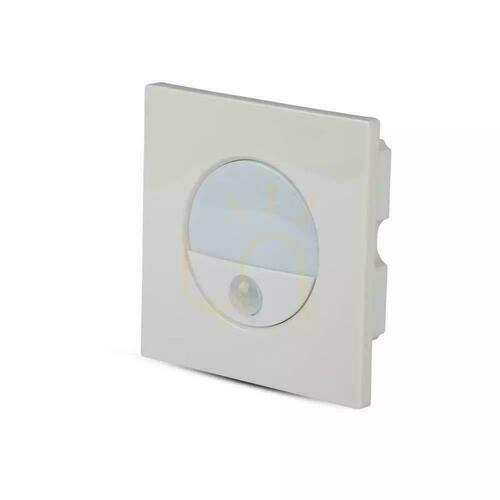 Prüfen Treppenhausleuchte 3W LED V-TAC Weiß Bewegungsmelder 230V VT-8035 4000K 100lm