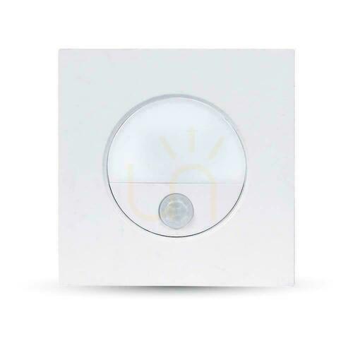 Prüfen Treppenhausleuchte 3W LED V-TAC Weiß Bewegungsmelder 230V VT-8035 4000K 100lm